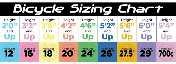 Genesis V2100 26" mountain bike Size Chart