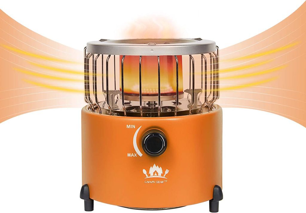 Top 10 Best Camping Heaters - Campy Gear Chubby 2 in 1 Portable Propane Heater & Stove