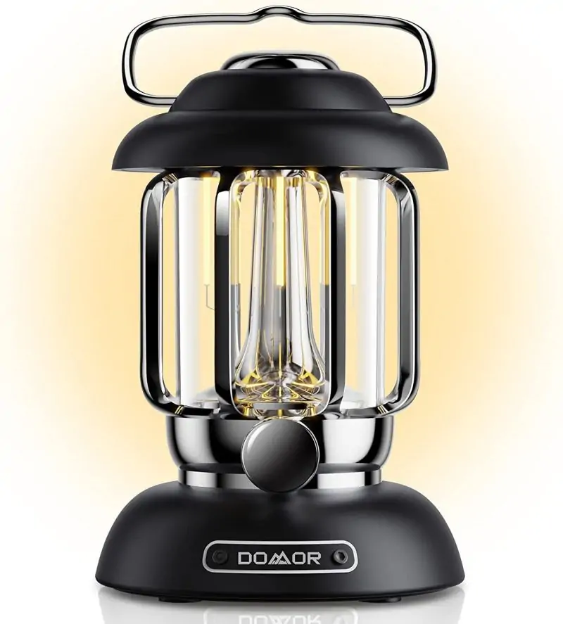 Top 12 Best Camping Lanterns [2023] - DOMOR Camping Lantern Retro Rechargeable Lantern