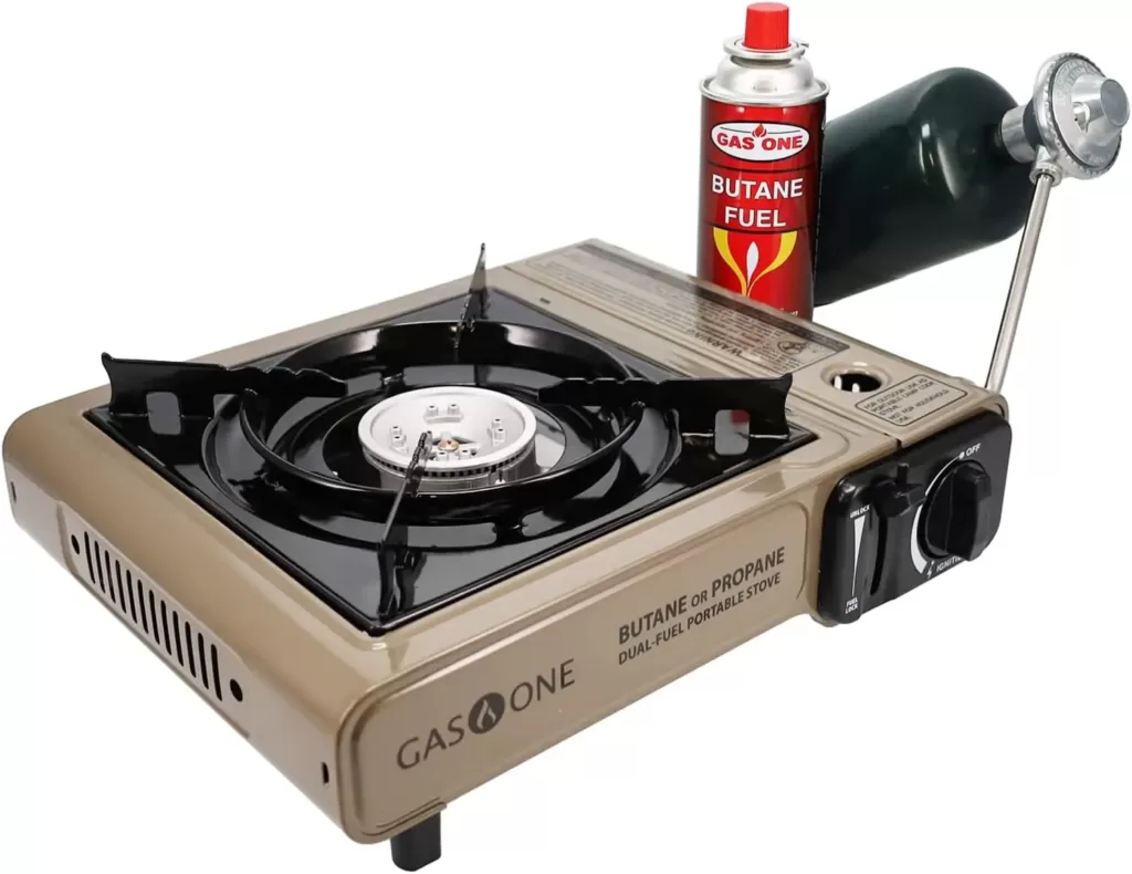 Top 10 Best Camping Stoves [2023]- Gas One GS-3400P Propane or Butane Stove Dual Fuel Stove