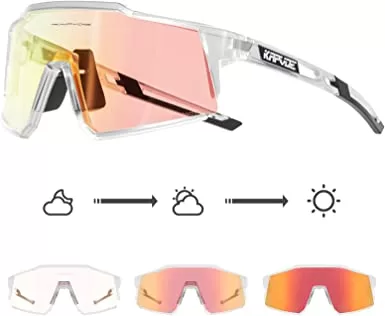 Top 12 Best Cycling Glasses [2023] -KAPVOE Photochromic Cycling Sunglasses