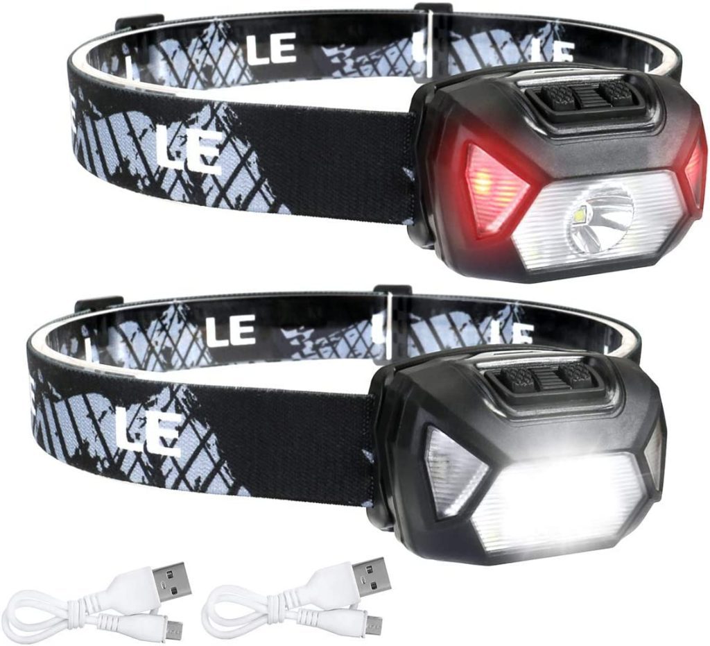 LE LED Headlamp Rechargeable 2 Pack