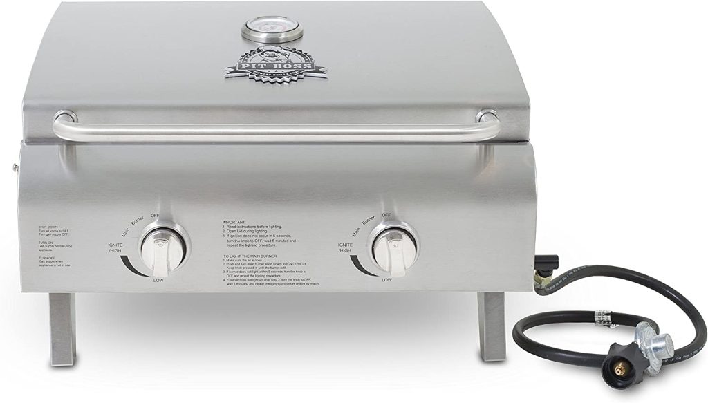Pit Boss Grills 75275 Stainless Steel Two-Burner Portable Grill 