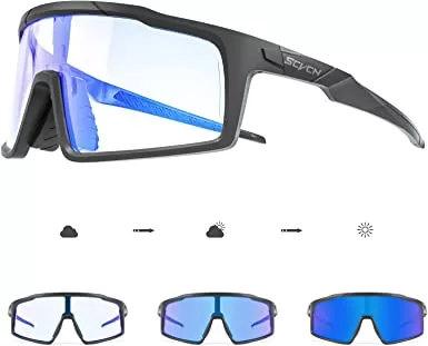 Top 12 Best Cycling Glasses [2023] -SCVCN Photochromic Cycling Glasses Sports Sunglasses