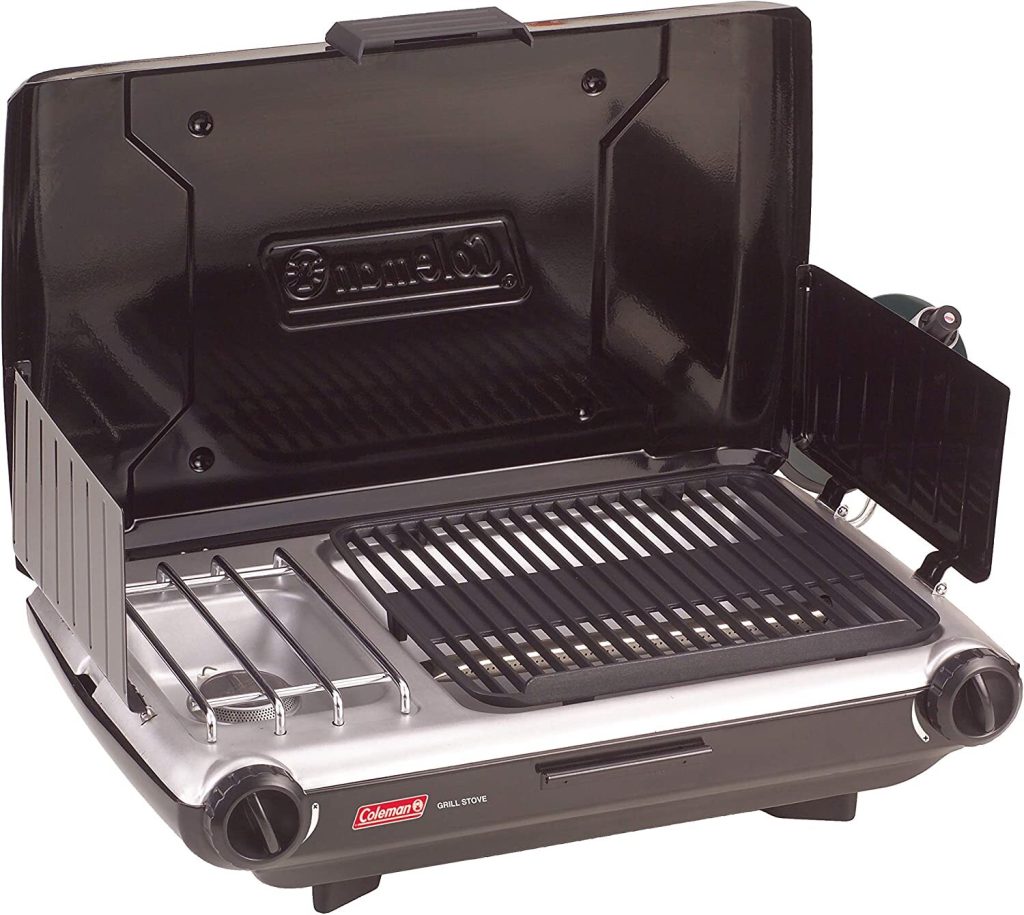 Coleman Gas Camping Grill/Stove | Tabletop Propane 2 in 1
