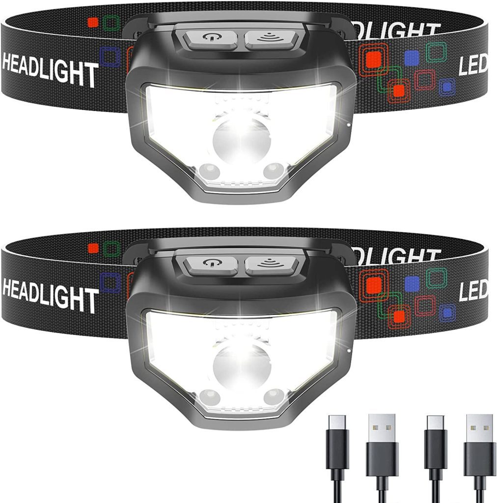 Curtsod Headlamp Rechargeable 2-Pack